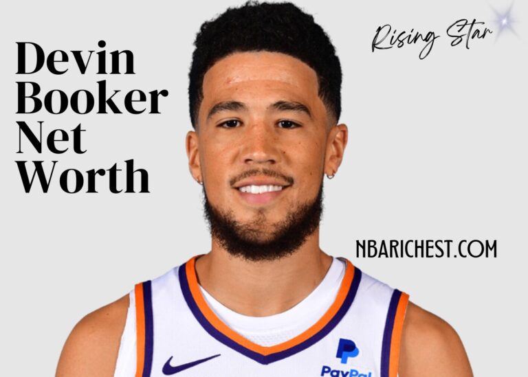 An infographic of Devin Booker Net Worth