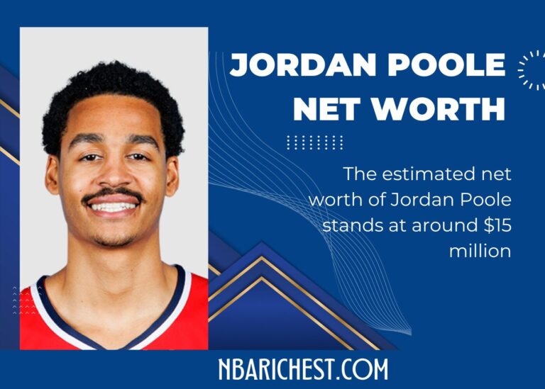 An infographic of Jordan Poole Net Worth